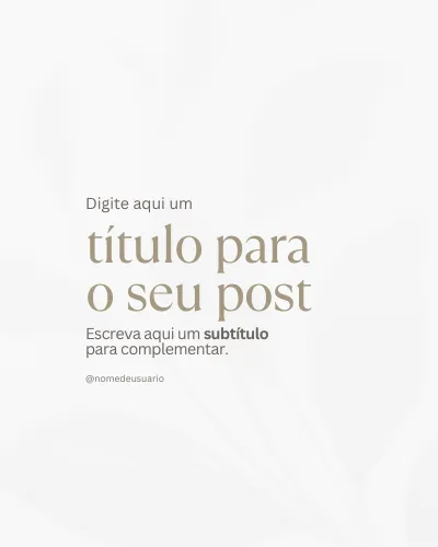 Template só de texto com título grande em serifada