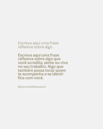 Template só de texto com frase em dois pesos