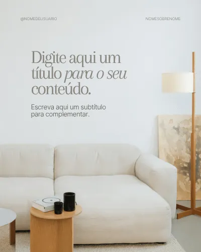 Template com foto de ambiente e título sobre área clara
