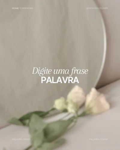 Template com foto de objetos e frase em destaque